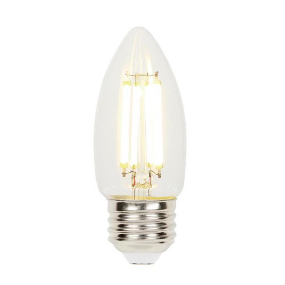 6.5W B11 Filament LED Dimmable Clear 2700K E26 (Medium) Base, 120 Volt, Box