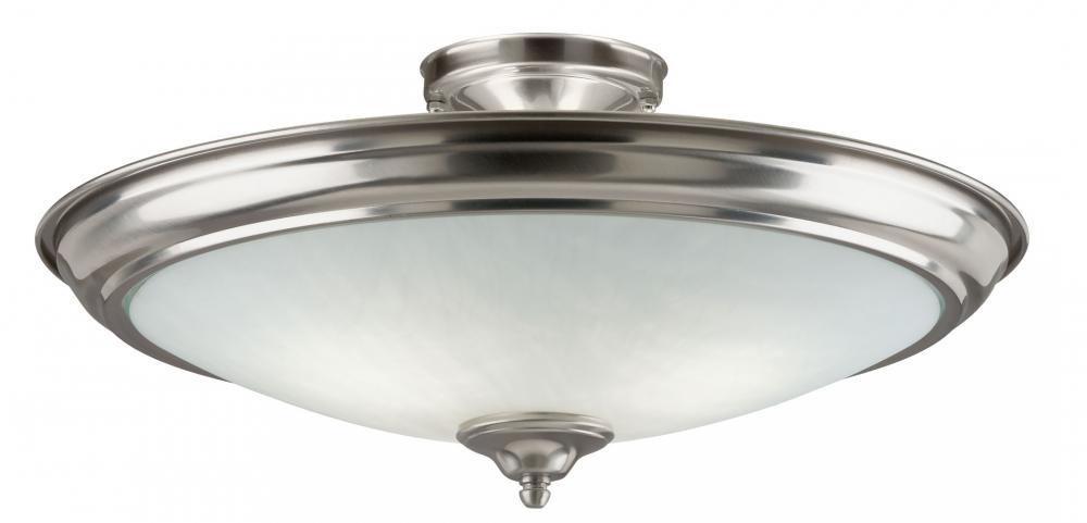 Nickel Bowl Semi-Flush Mount