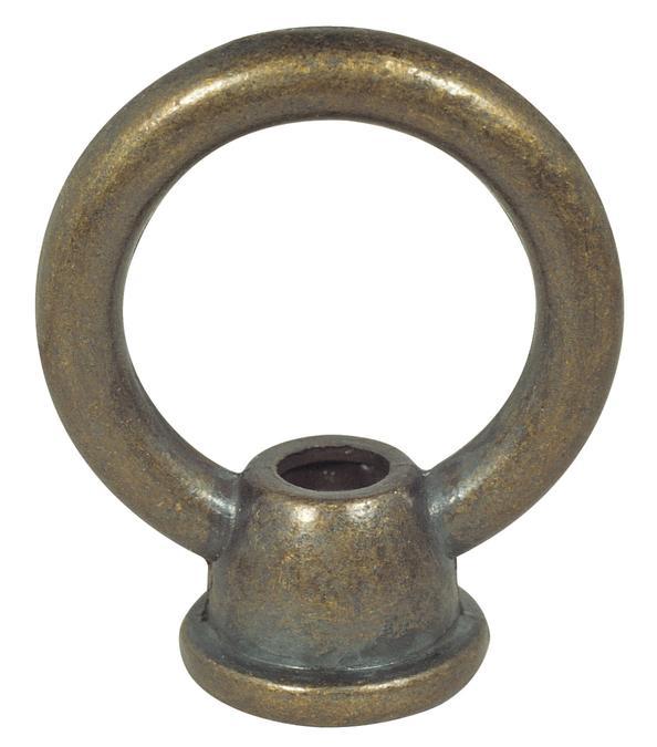 1 3/8" Diameter Female Loop Antique Brass Finish