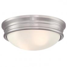 Westinghouse 6370700 - 13 in. 2 Light Flush Brushed Nickel Finish Frosted Glass