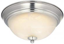 Westinghouse 6400500 - 11 in. 14W LED Flush Brushed Nickel Finish White Alabaster Glass