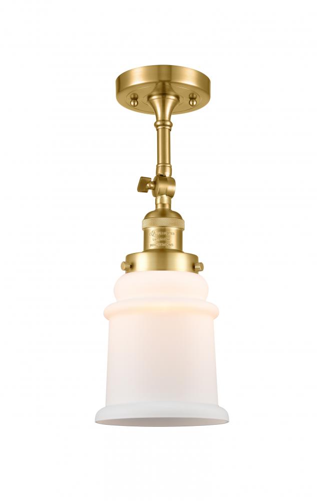 Canton - 1 Light - 6 inch - Satin Gold - Adjustable Semi-Flush Mount
