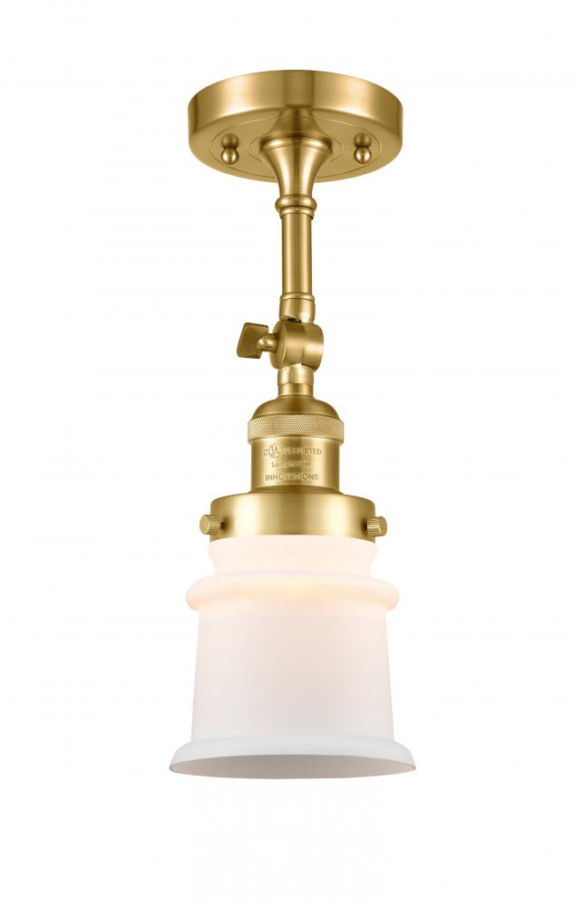 Canton - 1 Light - 5 inch - Satin Gold - Adjustable Semi-Flush Mount