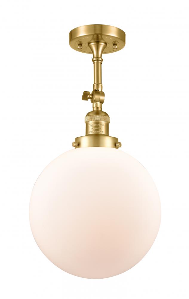Beacon - 1 Light - 10 inch - Satin Gold - Adjustable Semi-Flush Mount