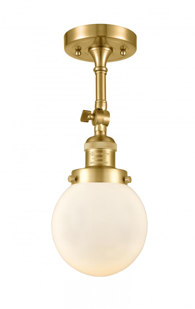 Beacon - 1 Light - 6 inch - Satin Gold - Adjustable Semi-Flush Mount