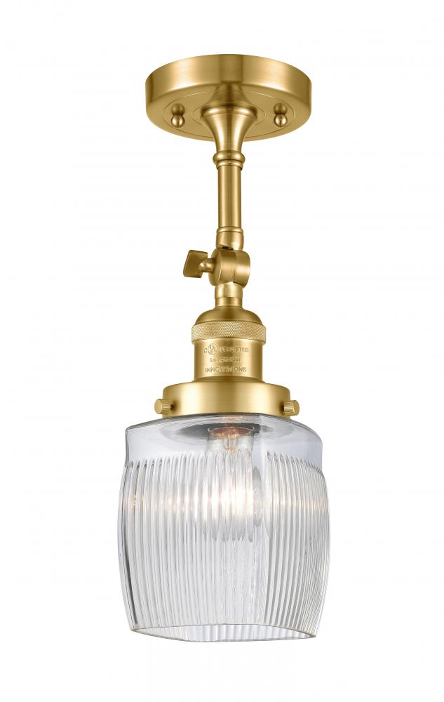 Colton - 1 Light - 6 inch - Satin Gold - Adjustable Semi-Flush Mount