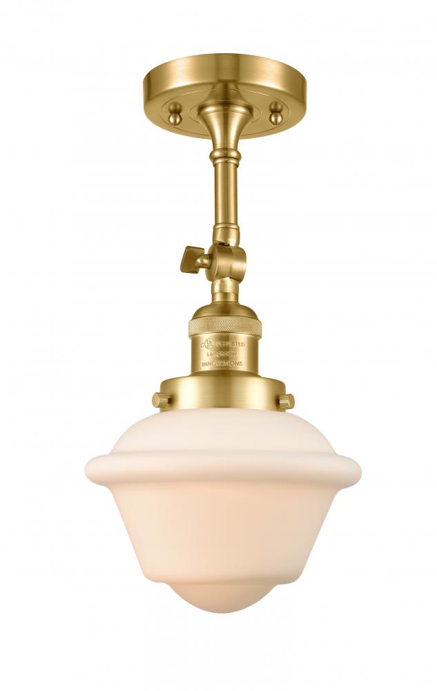Oxford - 1 Light - 7 inch - Satin Gold - Adjustable Semi-Flush Mount