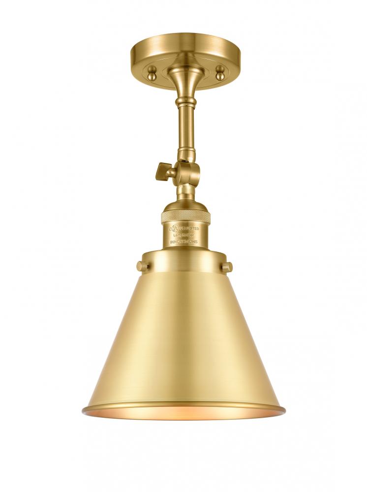 Appalachian - 1 Light - 8 inch - Satin Gold - Adjustable Semi-Flush Mount