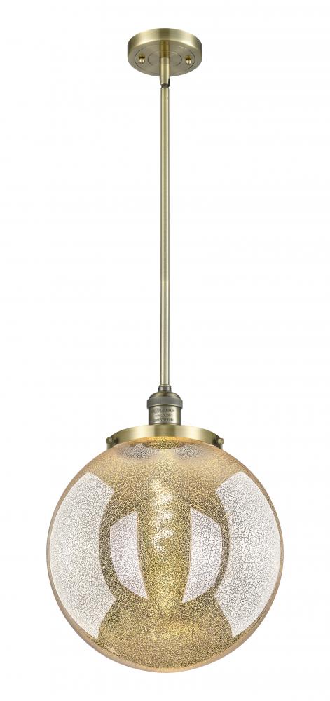 Beacon - 1 Light - 14 inch - Antique Brass - Stem Hung - Pendant