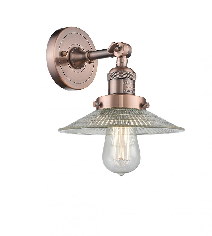 Halophane - 1 Light - 9 inch - Antique Copper - Sconce