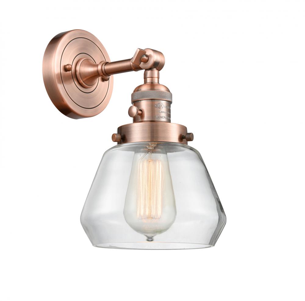 Fulton - 1 Light - 7 inch - Antique Copper - Sconce