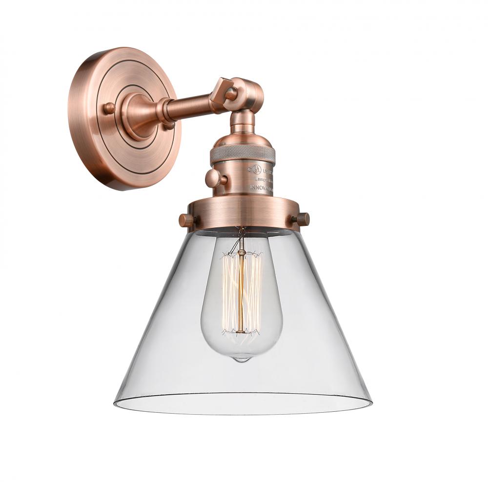 Cone - 1 Light - 8 inch - Antique Copper - Sconce