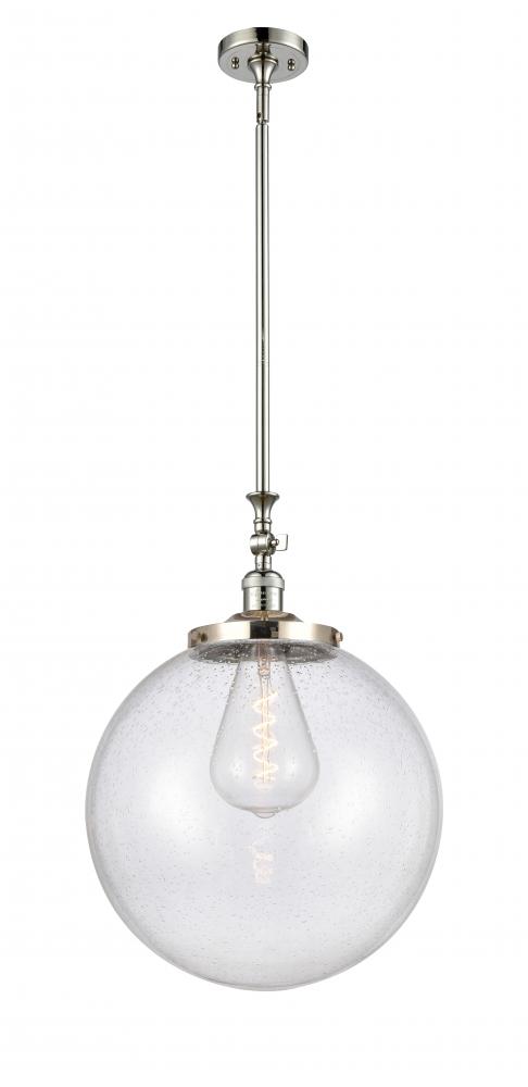 Beacon - 1 Light - 16 inch - Polished Nickel - Stem Hung - Adjustable Mini Pendant