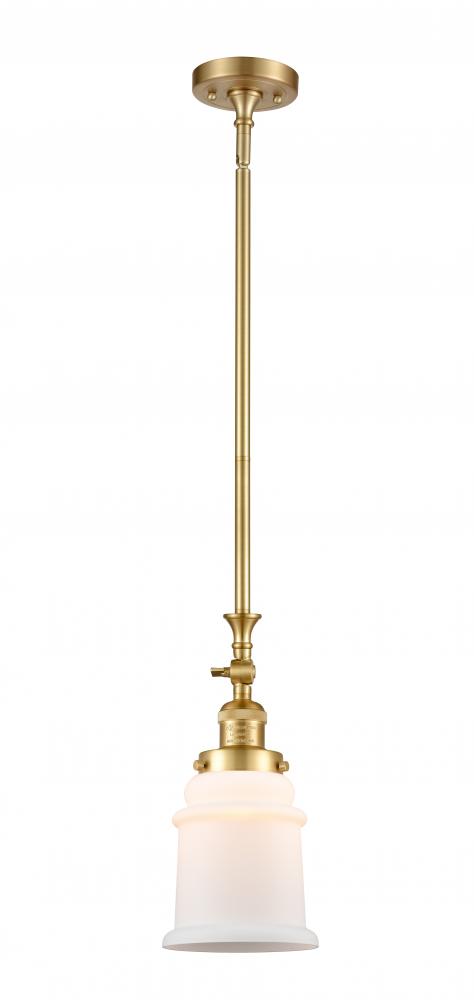 Canton - 1 Light - 6 inch - Satin Gold - Stem Hung - Adjustable Mini Pendant