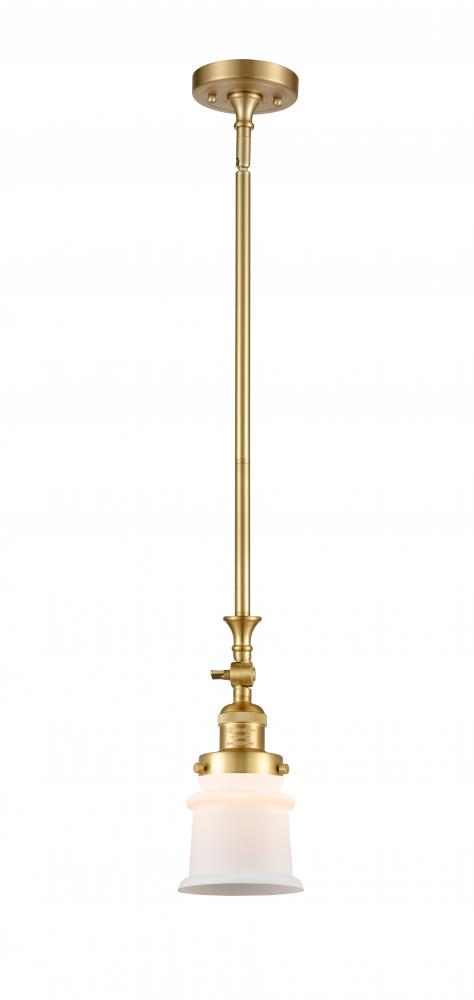 Canton - 1 Light - 5 inch - Satin Gold - Stem Hung - Adjustable Mini Pendant