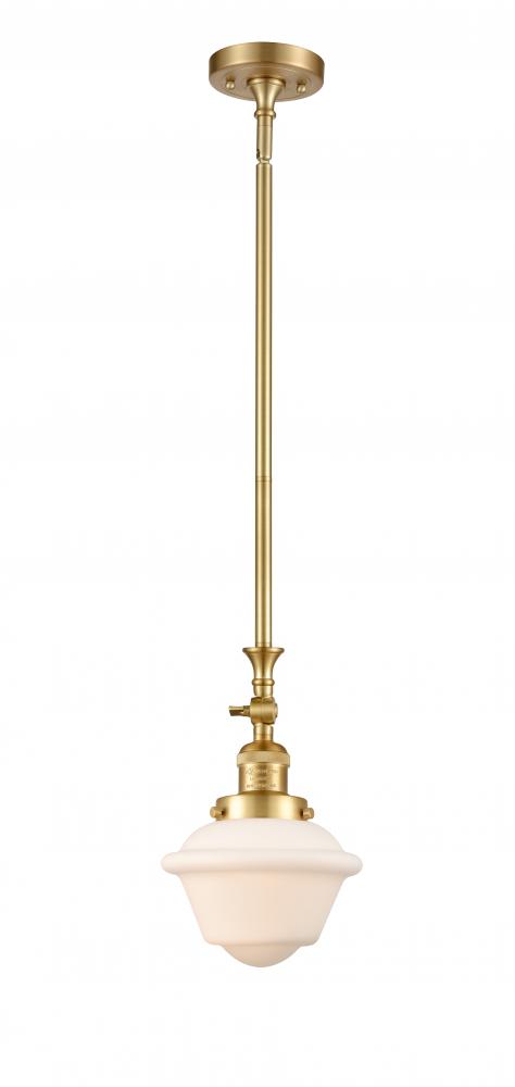Oxford - 1 Light - 7 inch - Satin Gold - Stem Hung - Adjustable Mini Pendant