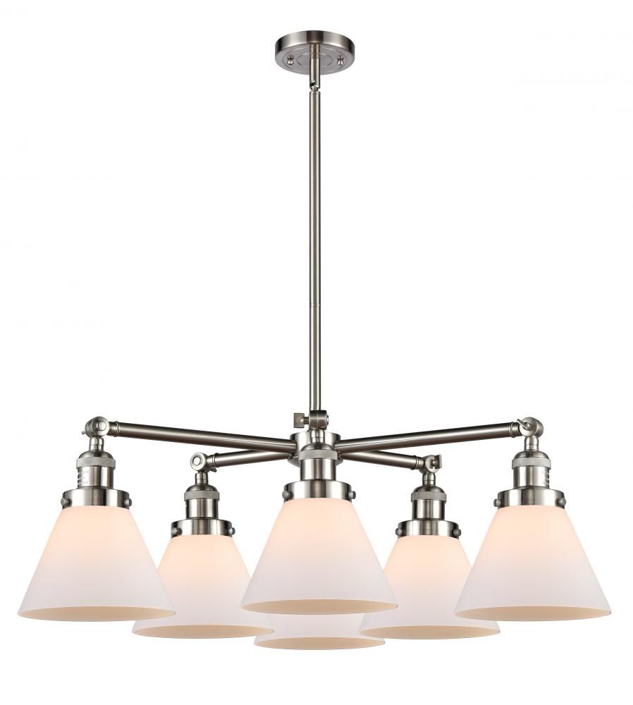 Large Cone 6 Light Chandelier