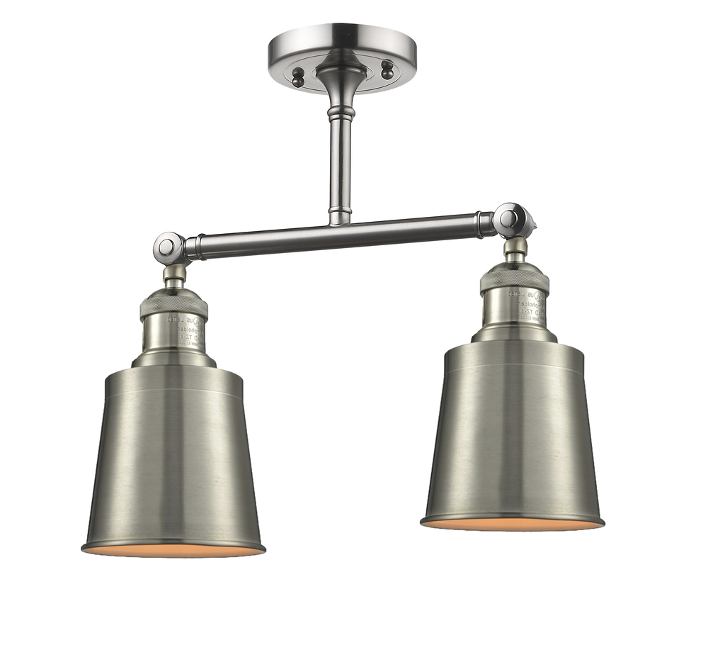 2 Light Semi-Flush Mount