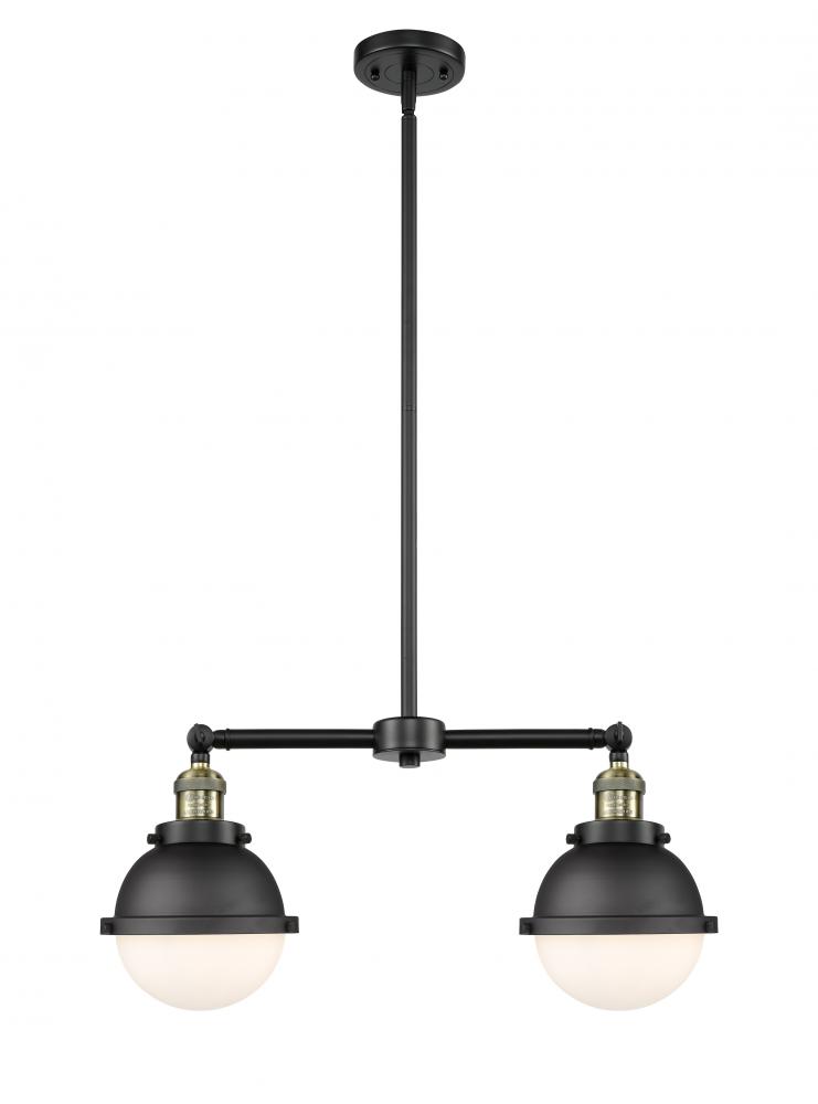 Hampden - 2 Light - 18 inch - Black Antique Brass - Stem Hung - Adjustable Island Light
