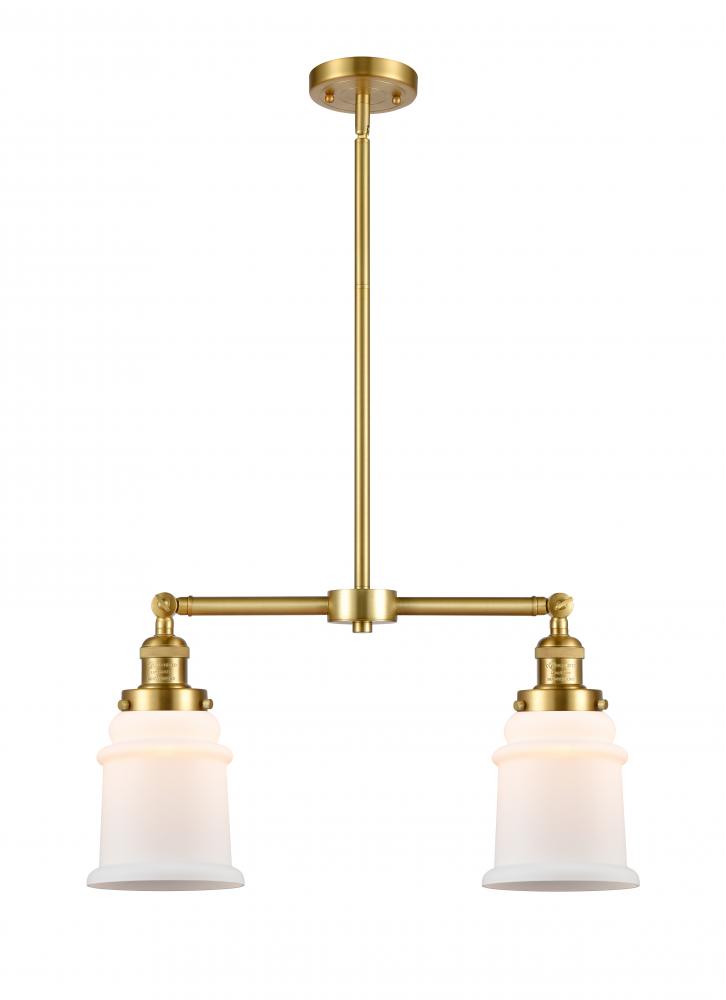 Canton - 2 Light - 21 inch - Satin Gold - Stem Hung - Adjustable Island Light