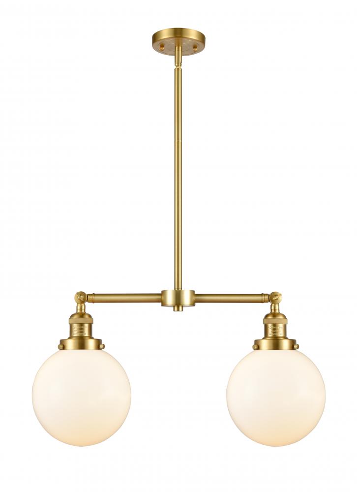 Beacon - 2 Light - 25 inch - Satin Gold - Stem Hung - Adjustable Island Light