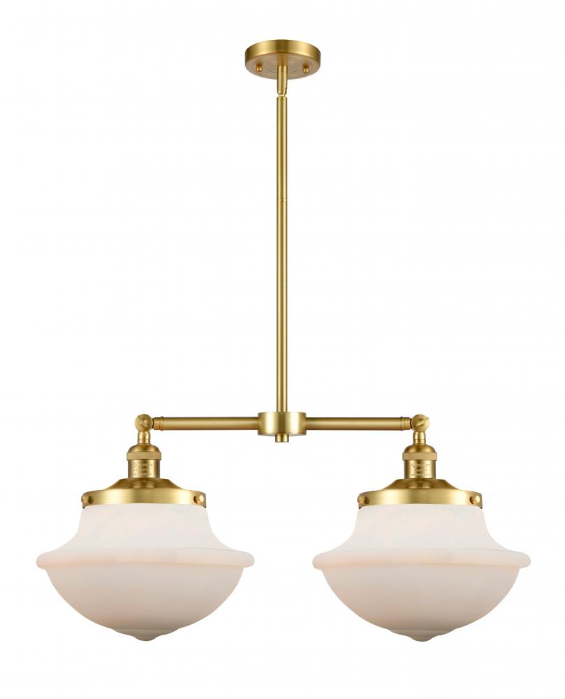 Oxford - 2 Light - 25 inch - Satin Gold - Stem Hung - Adjustable Island Light