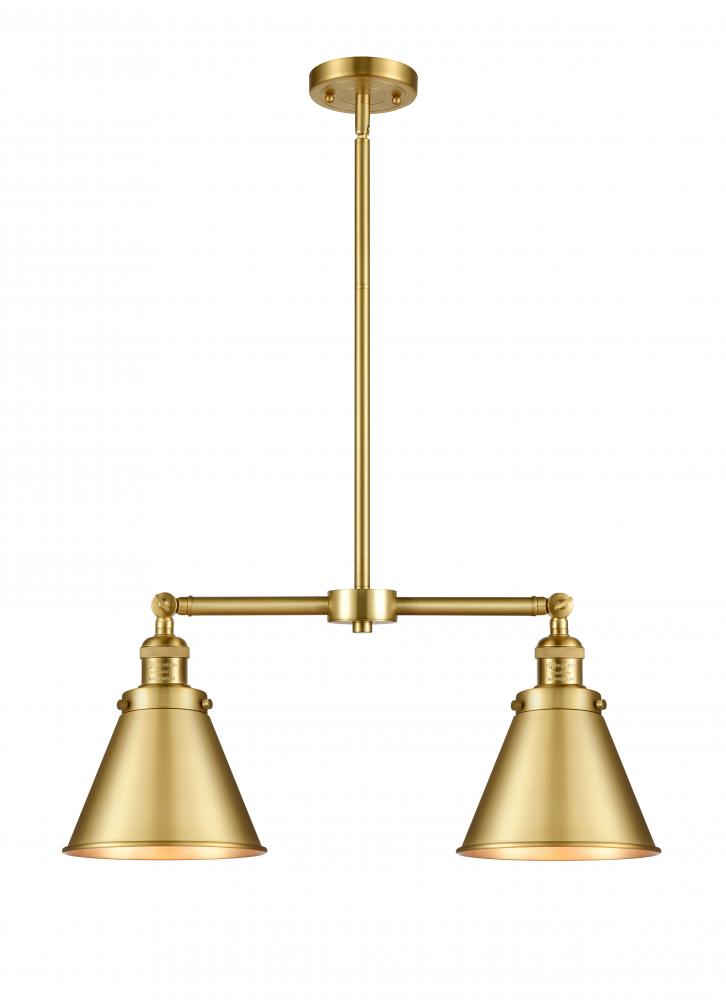 Appalachian - 2 Light - 23 inch - Satin Gold - Stem Hung - Adjustable Island Light
