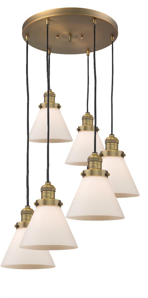 Large Cone 6 Light Multi-Pendant
