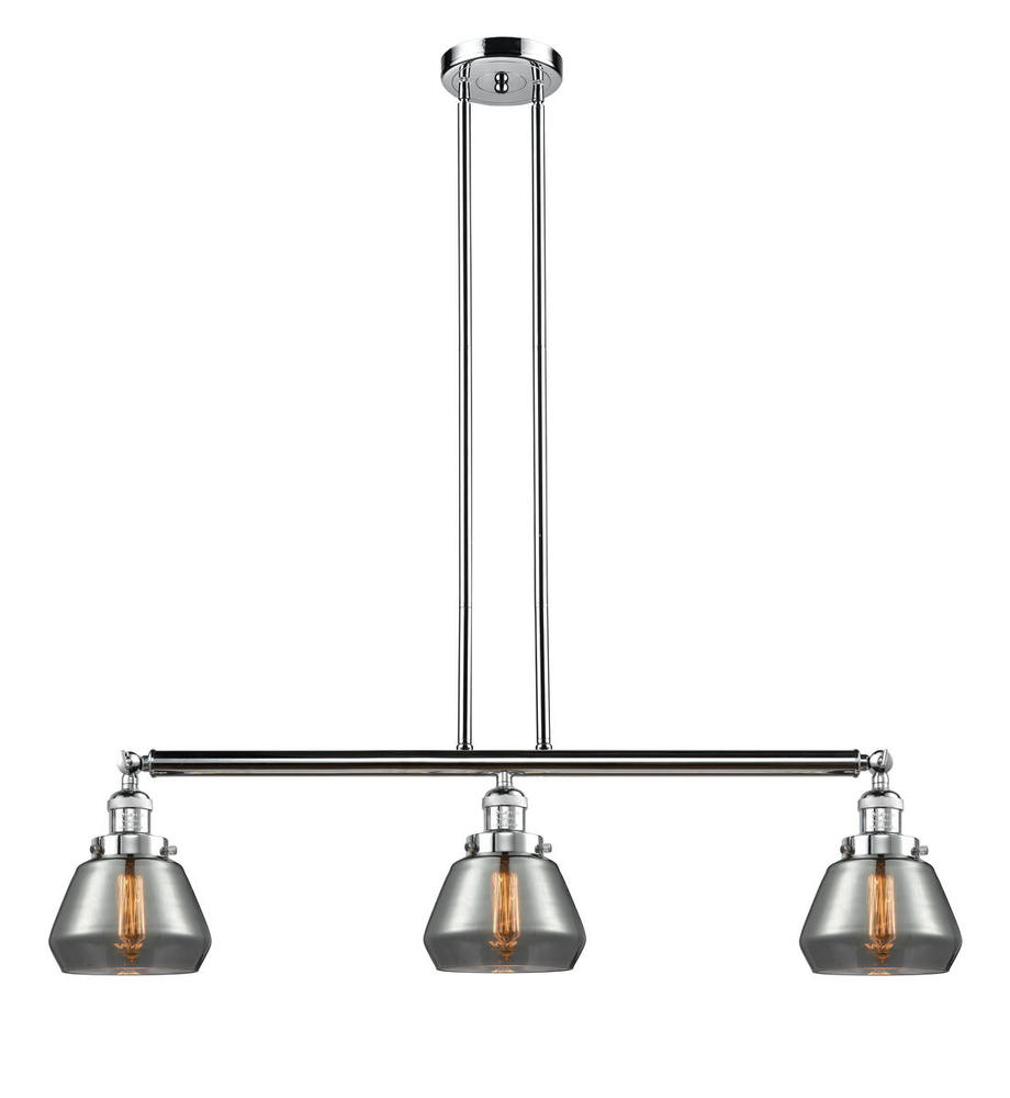 Fulton - 3 Light - 39 inch - Polished Chrome - Stem Hung - Adjustable Island Light