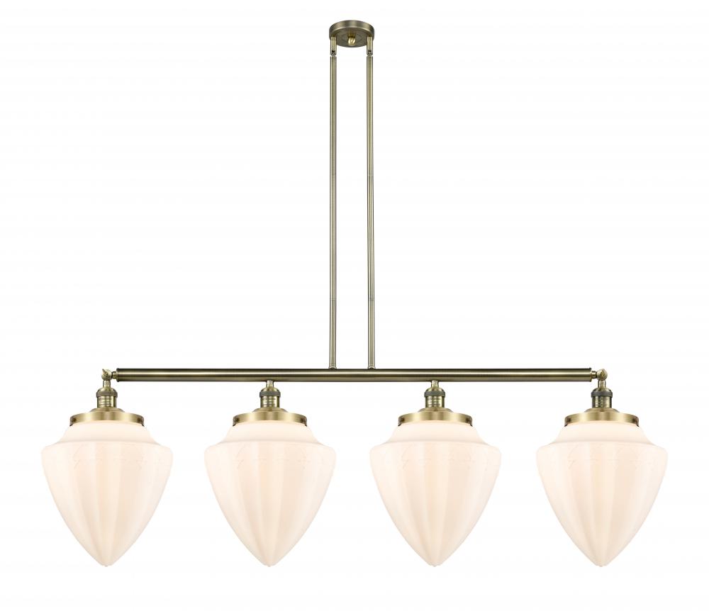 Bullet - 4 Light - 50 inch - Antique Brass - Stem Hung - Adjustable Island Light