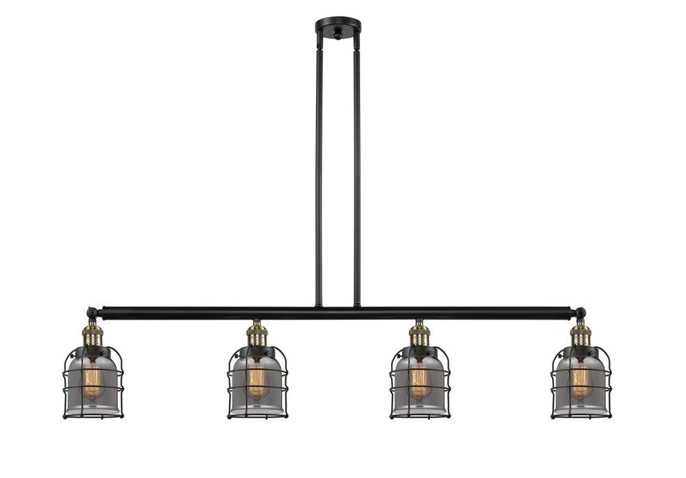 Bell Cage - 4 Light - 50 inch - Black Antique Brass - Stem Hung - Adjustable Island Light