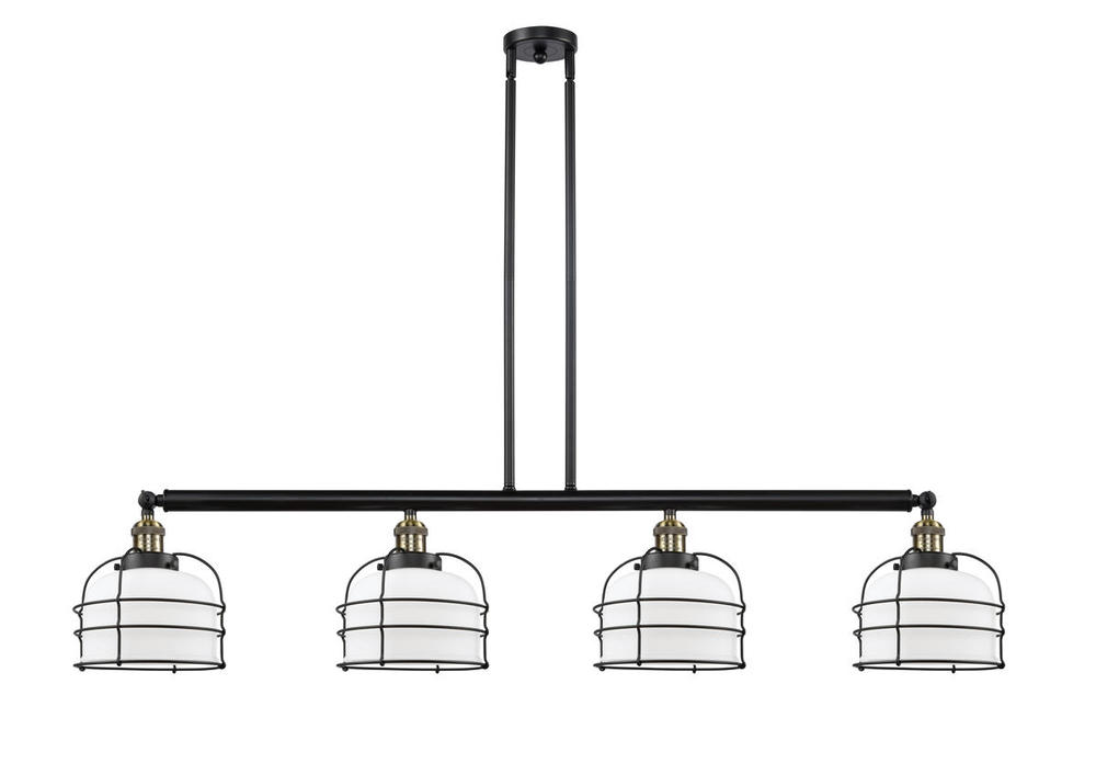 Bell Cage - 4 Light - 53 inch - Black Antique Brass - Stem Hung - Adjustable Island Light