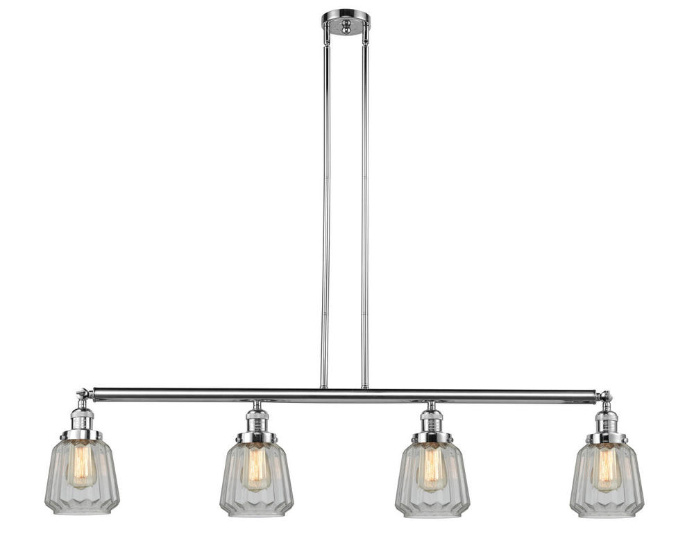 Chatham - 4 Light - 51 inch - Polished Chrome - Stem Hung - Adjustable Island Light