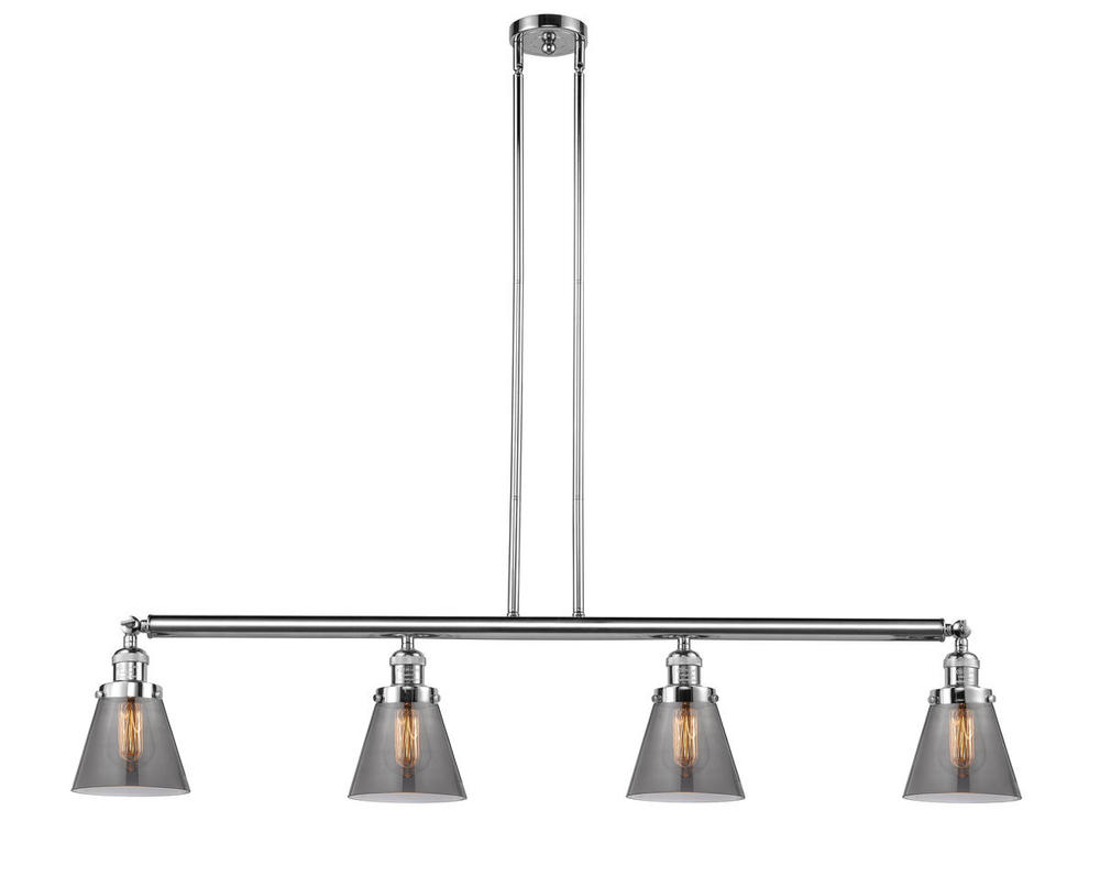 Cone - 4 Light - 51 inch - Polished Chrome - Stem Hung - Adjustable Island Light