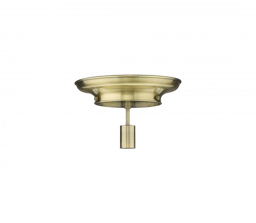 Beacon - 1 Light - 11 inch - Antique Brass - Flush Mount