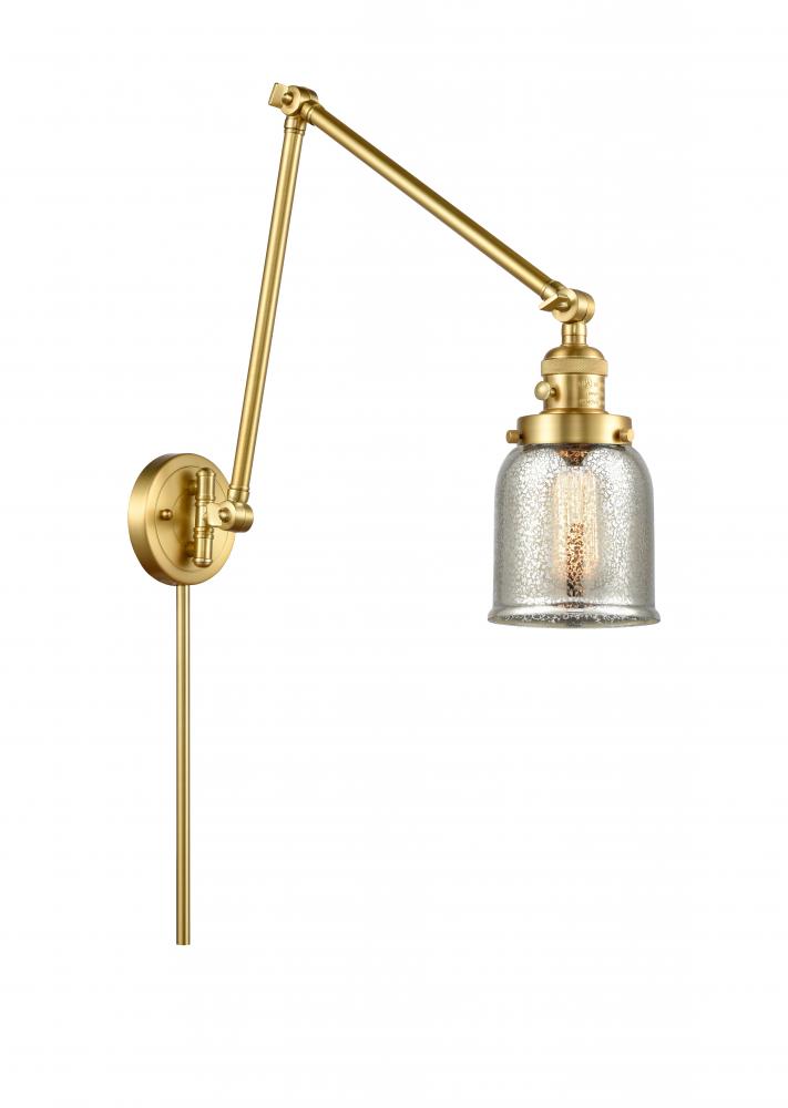 Bell - 1 Light - 8 inch - Satin Gold -Adjustable Swing Arm