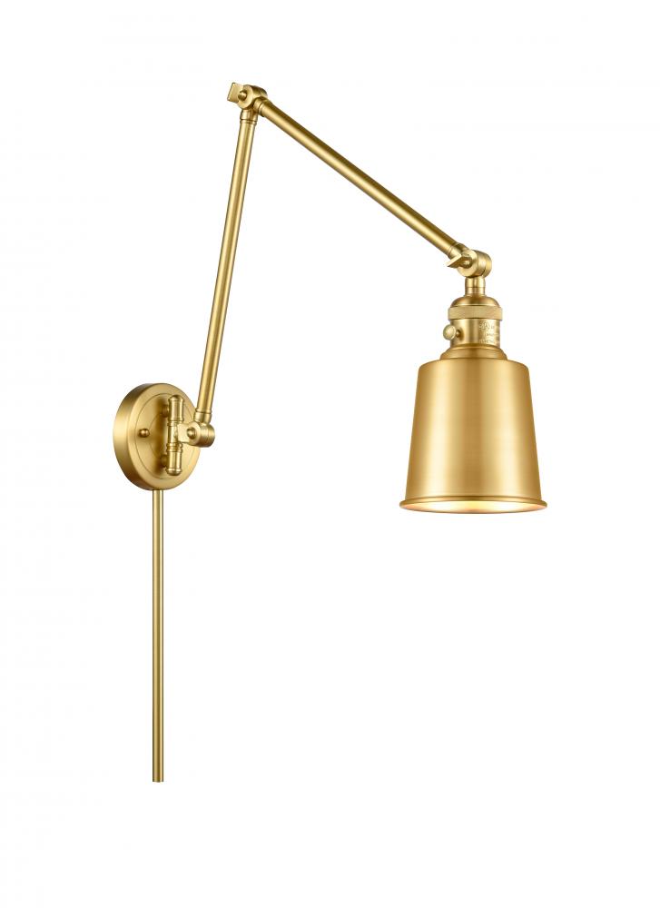 Addison - 1 Light - 8 inch - Satin Gold -Adjustable Swing Arm