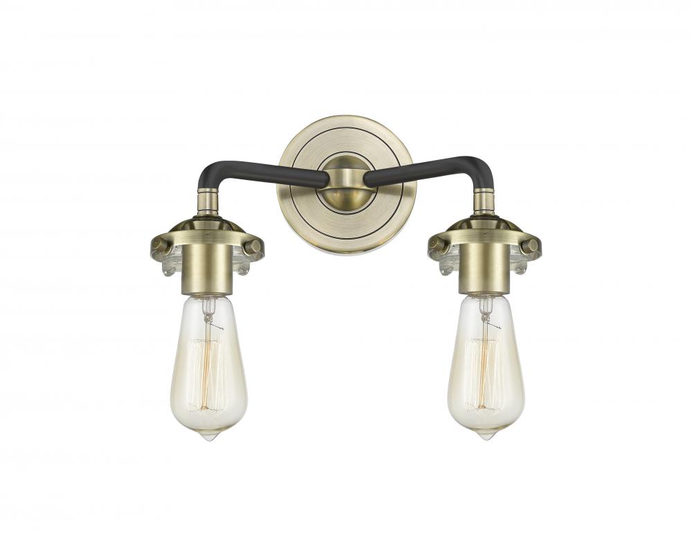 Beacon - 2 Light - 14 inch - Black Antique Brass - Bath Vanity Light