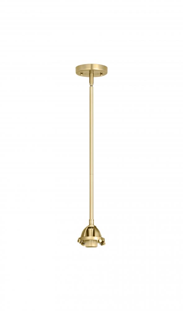 Nouveau 2 - 1 Light - 7 inch - Satin Gold - Stem hung - Mini Pendant