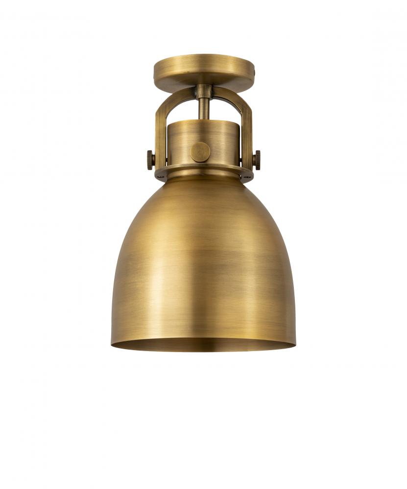 Newton Sphere - 1 Light - 8 inch - Brushed Brass - Flush Mount