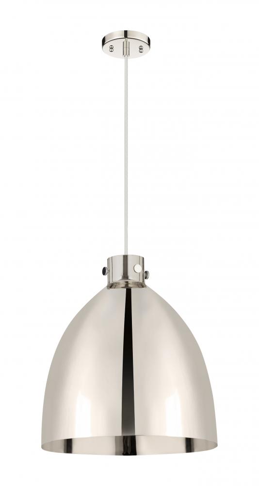 Newton Sphere - 1 Light - 18 inch - Polished Nickel - Cord hung - Pendant