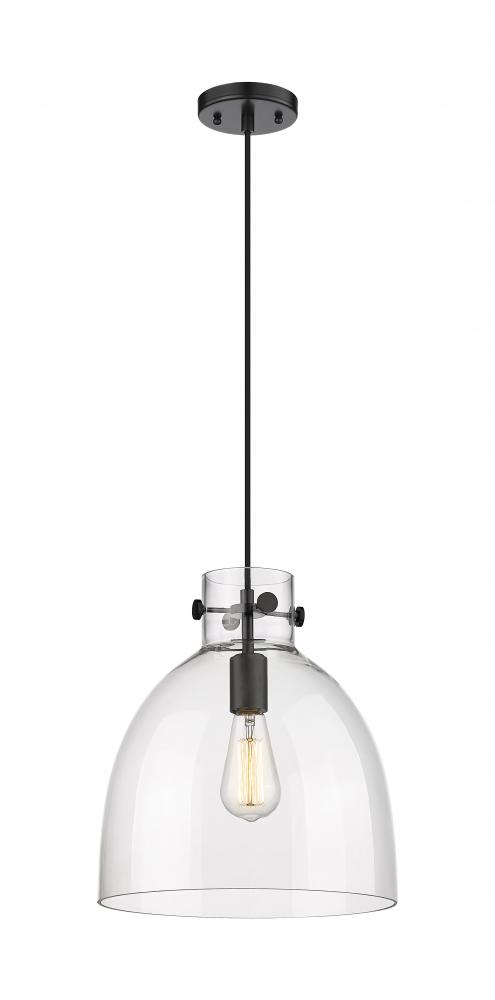 Newton Bell - 1 Light - 12 inch - Brushed Brass - Cord hung - Pendant