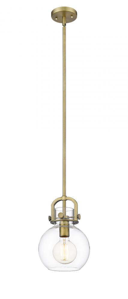 Newton Sphere - 1 Light - 8 inch - Brushed Brass - Cord hung - Mini Pendant