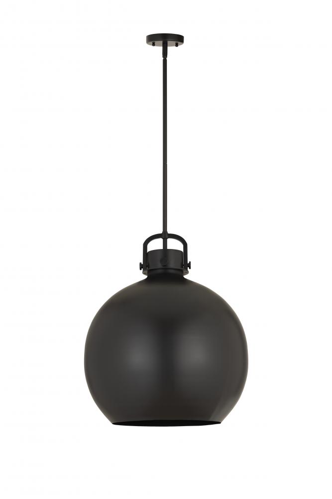 Newton Sphere - 1 Light - 18 inch - Matte Black - Multi Pendant