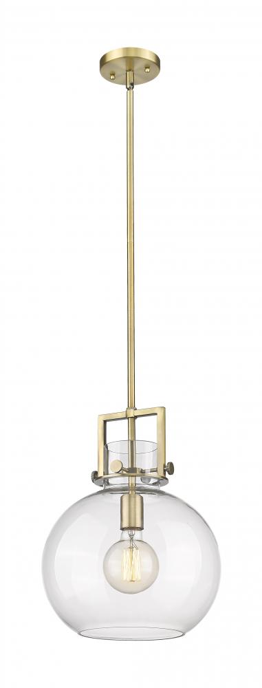 Newton Sphere - 1 Light - 12 inch - Brushed Brass - Mini Pendant