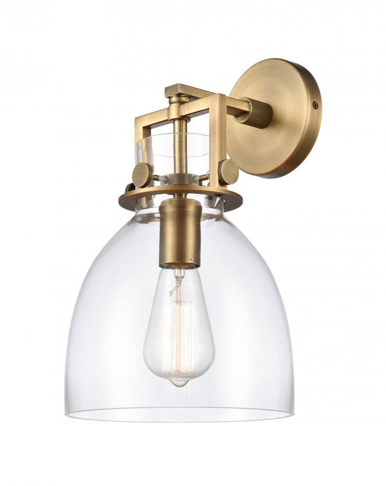 Newton Bell - 1 Light - 8 inch - Brushed Brass - Sconce