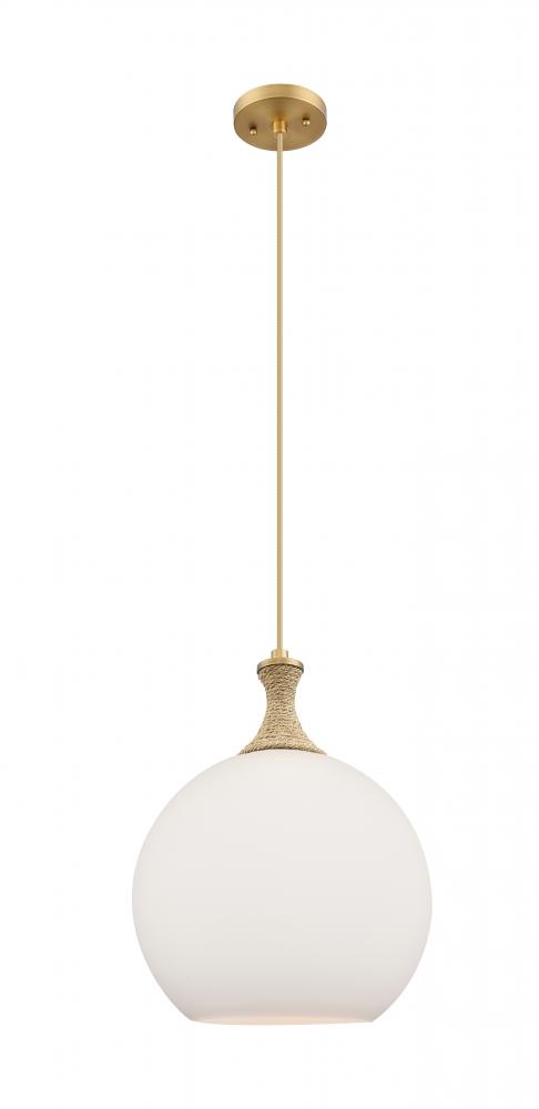 Astor - 1 Light - 12 inch - Brushed Brass - Cord hung - Mini Pendant