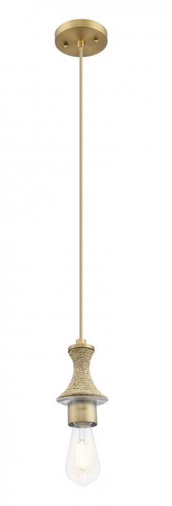 Astor - 1 Light - 3.5 inch - Brushed Brass - Cord hung - Mini Pendant
