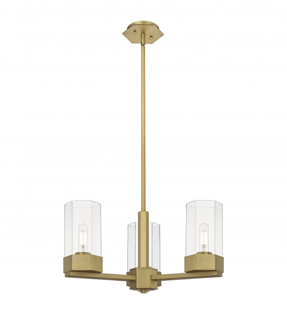 Claverack - 3 Light - 22 inch - Brushed Brass - Pendant