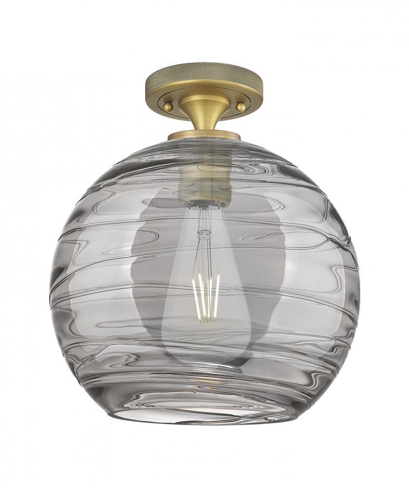 Crown Point - 1 Light - 10 inch - Brushed Brass - Flush Mount